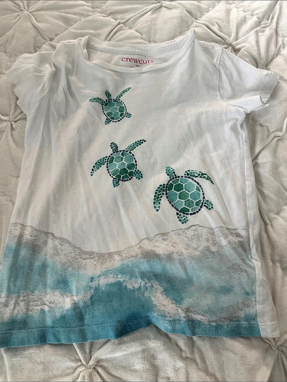 Crewcuts Girls XS (4-5) Turtle Tee